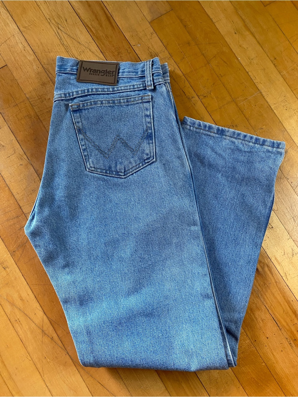 Wrangler Straight Leg Light Blue Denim Jeans